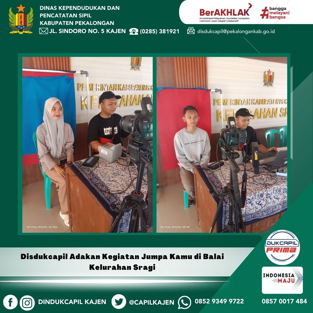 Disdukcapil Adakan Kegiatan Jumpa Kamu di Balai Kelurahan Sragi
