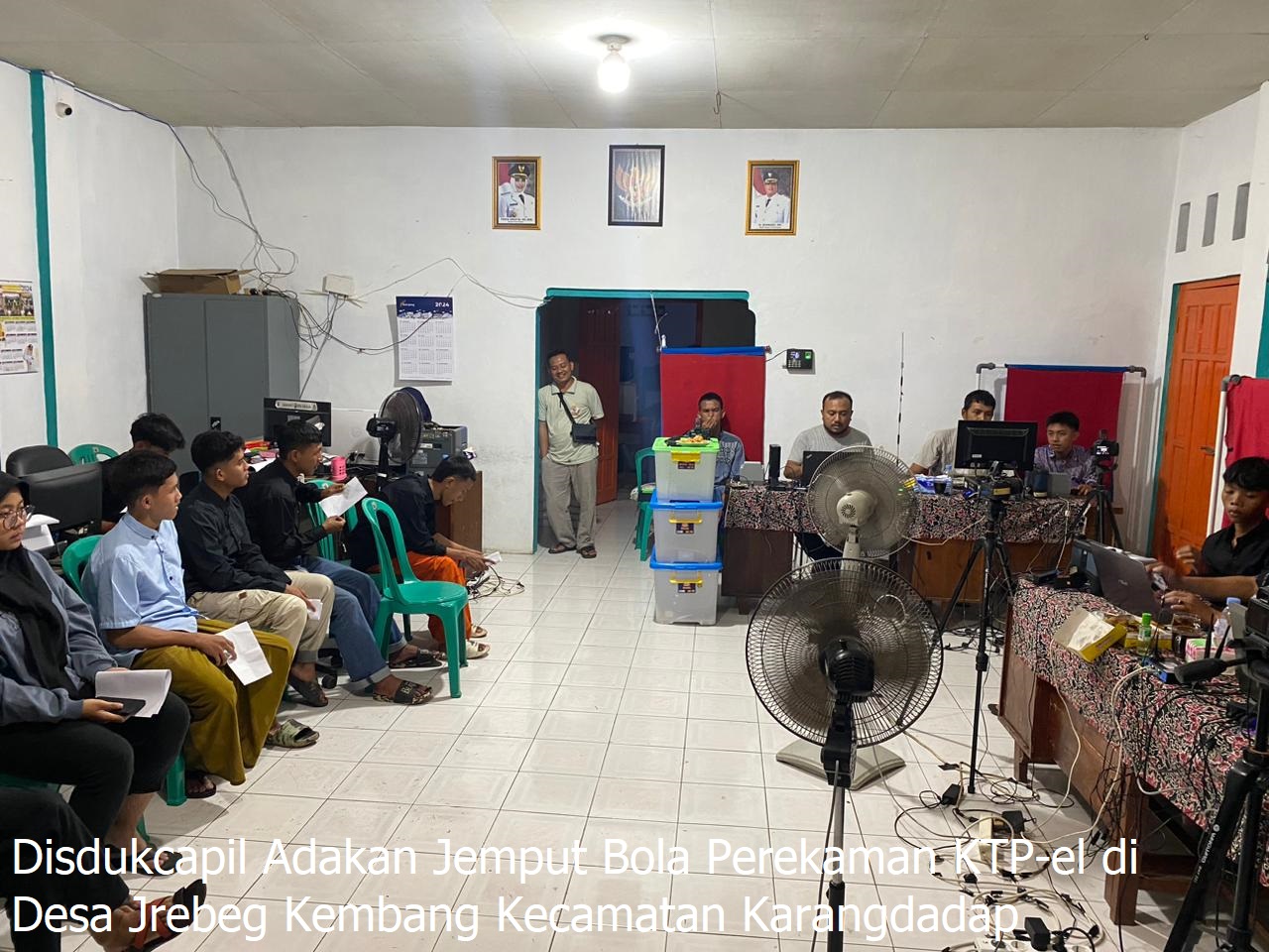 Disdukcapil Adakan Jemput Bola Perekaman KTP-el di Desa Jrebeg Kembang Kecamatan Karangdadap