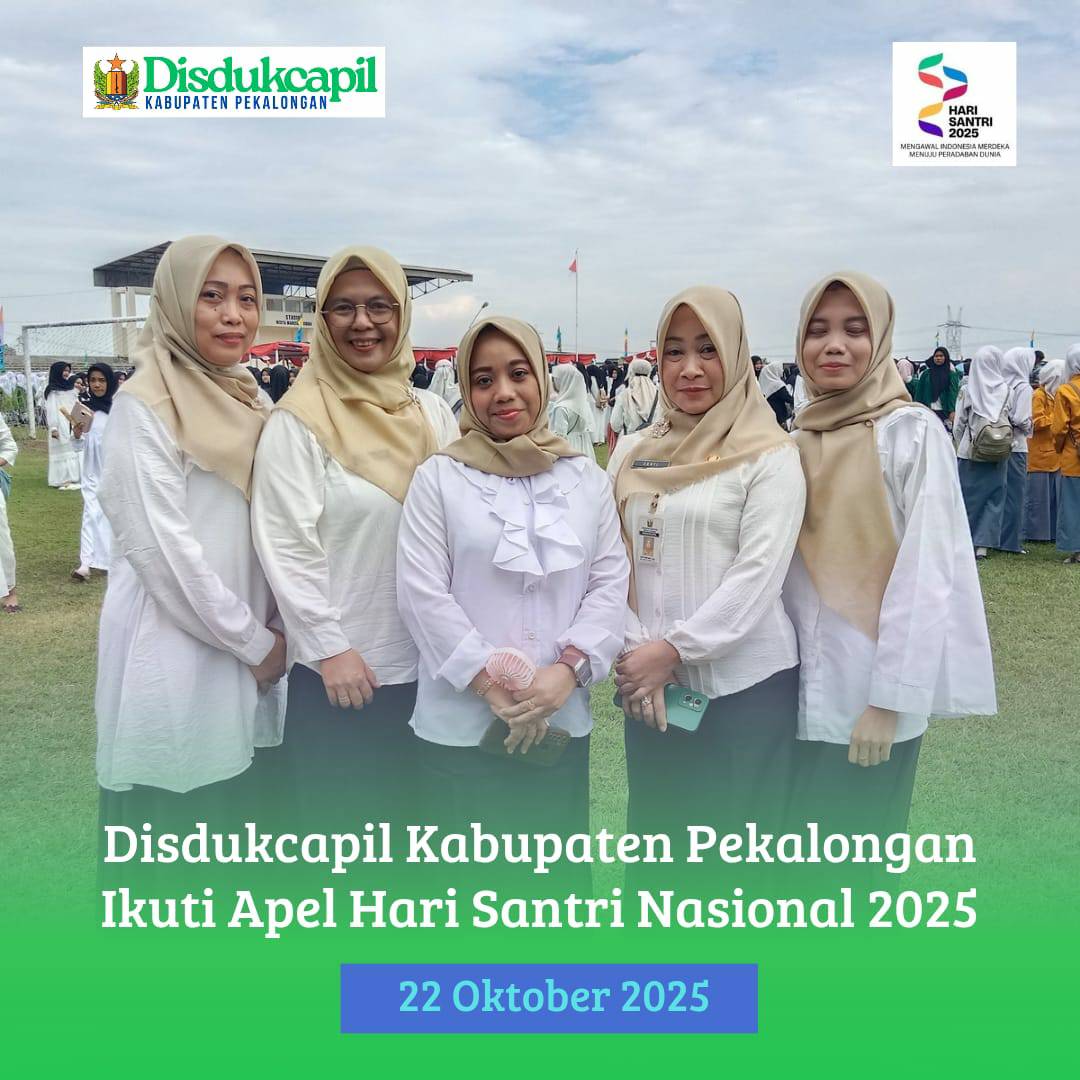 Disdukcapil Kabupaten Pekalongan mengikuti Apel Hari Santri Nasional 2025 di Stadion Manggala Krida Kedungwuni