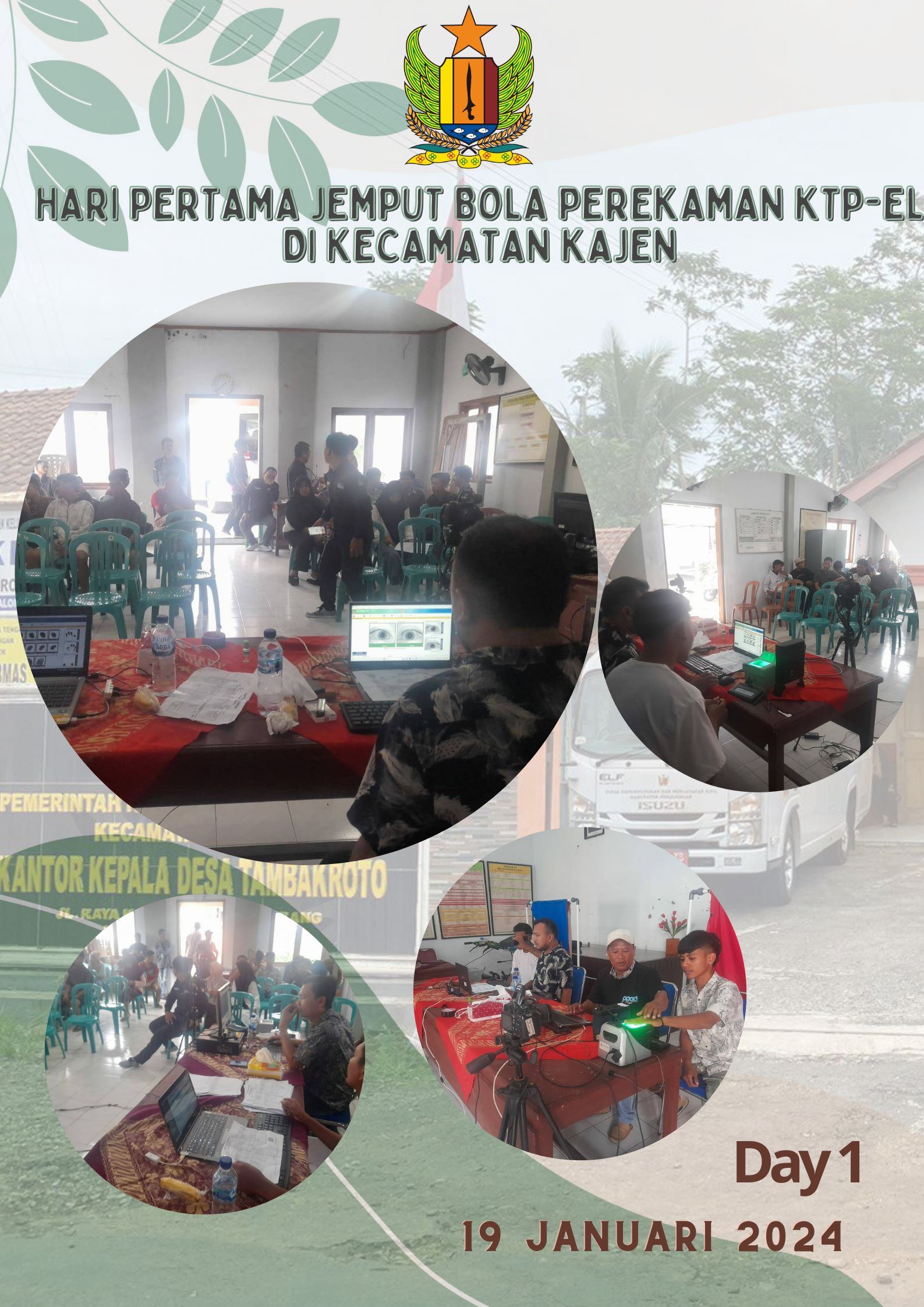 Hari Pertama Jemput Bola Perekaman KTP-el di Kecamatan Kajen
