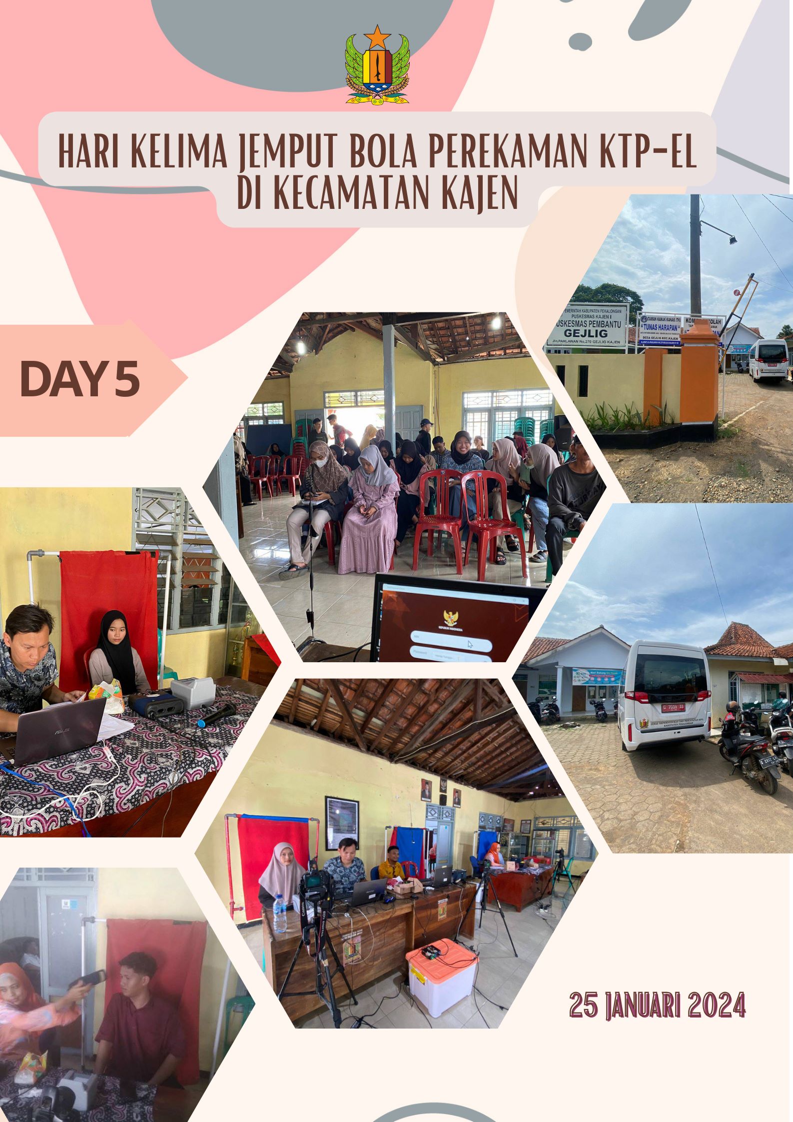 Hari Kelima Jemput Bola Perekaman KTP-el di Kecamatan Kajen