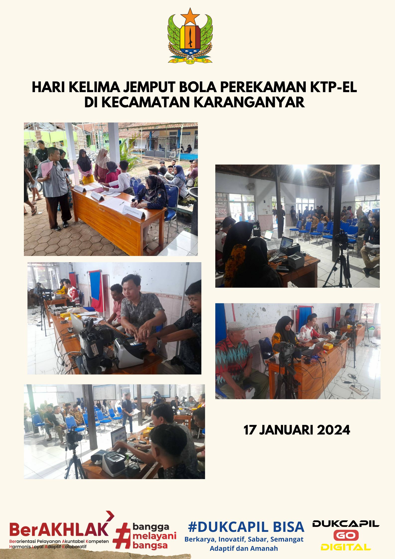 Hari Kelima Jemput Bola Perekaman KTP-el di Kecamatan Karanganyar