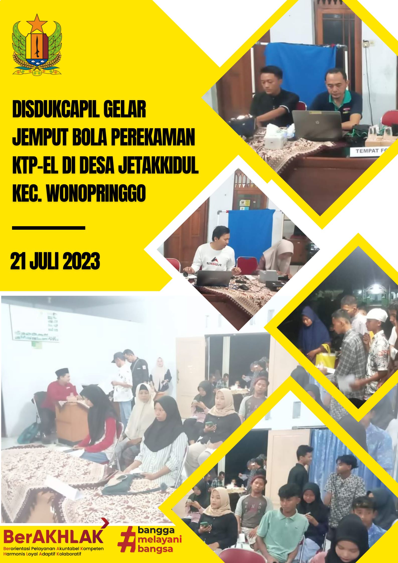 Disdukcapil gelar jemput bola perekaman KTP-el di Desa Jetakkidul Kec. Wonopringgo